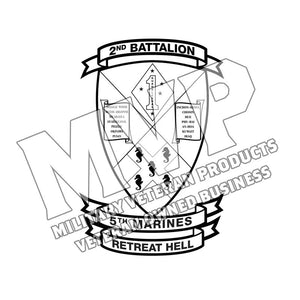 2/5 USMC Unit Logo, Second Battalion Fifth Marines Unit Logo, 2dBn 5th Marines
