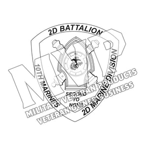 2D Bn 10 Marines Unit Logo, 2/10 USMC Unit Logo, Second Battalion 10th Marines