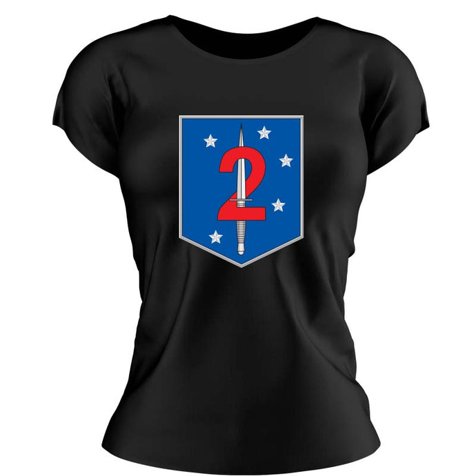 2nd MSOB USMC Unit ladie's T-Shirt, 2nd MSOB logo, 2nd Special Operations Battalion USMC Unit Logo, USMC gift ideas for women, Marine Corp gifts for women 2nd Marine Raider Bn 