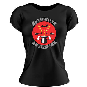 Marine Aviation Logistics Squadron 39 (Mals-39) Women's Unit Logo T-Shirt, MALS-39 Magicians logo, MALS-39 Marines USMC Magicians Version