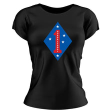 1st Marine Division Women's Unit Logo T-Shirt, 1st MARDIV USMC Unit Logo, 1st MARDIV USMC