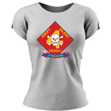 4th Reconnaissance Battalion Heather Grey Women's Unit Logo T-Shirt