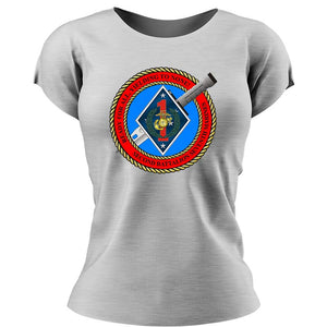 Second Battalion Seventh Marines USMC Unit ladie's T-Shirt, 2/7 USMC Unit logo, USMC gift ideas for women, Marine Corp gifts for women 2nd Battalion 7th Marines