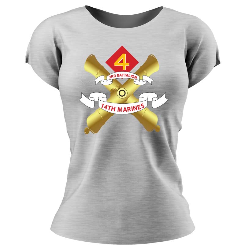 3rdBn 14th Marines USMC Unit ladie's T-Shirt, 3d Bn 14th Marines, USMC gift ideas for women, Marine Corp gifts for women3d Bn 14th Marines
